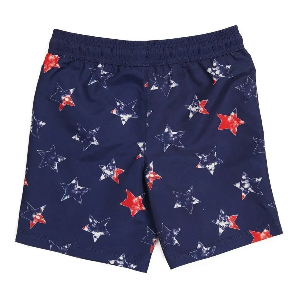 Tommy Bahama Kids Boy's Blue Stars Print With Liner Swim Trunks Size XL